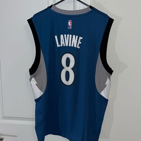 Minnesota Timberwolves 2016 NBA‎ #8 Zach Lavine Basketball Jersey L Classic Fit - Picture 1 of 6